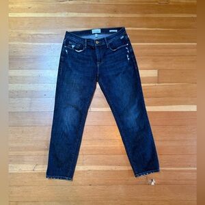 Frame Le Garcon Crop Navy Jeans Size 25